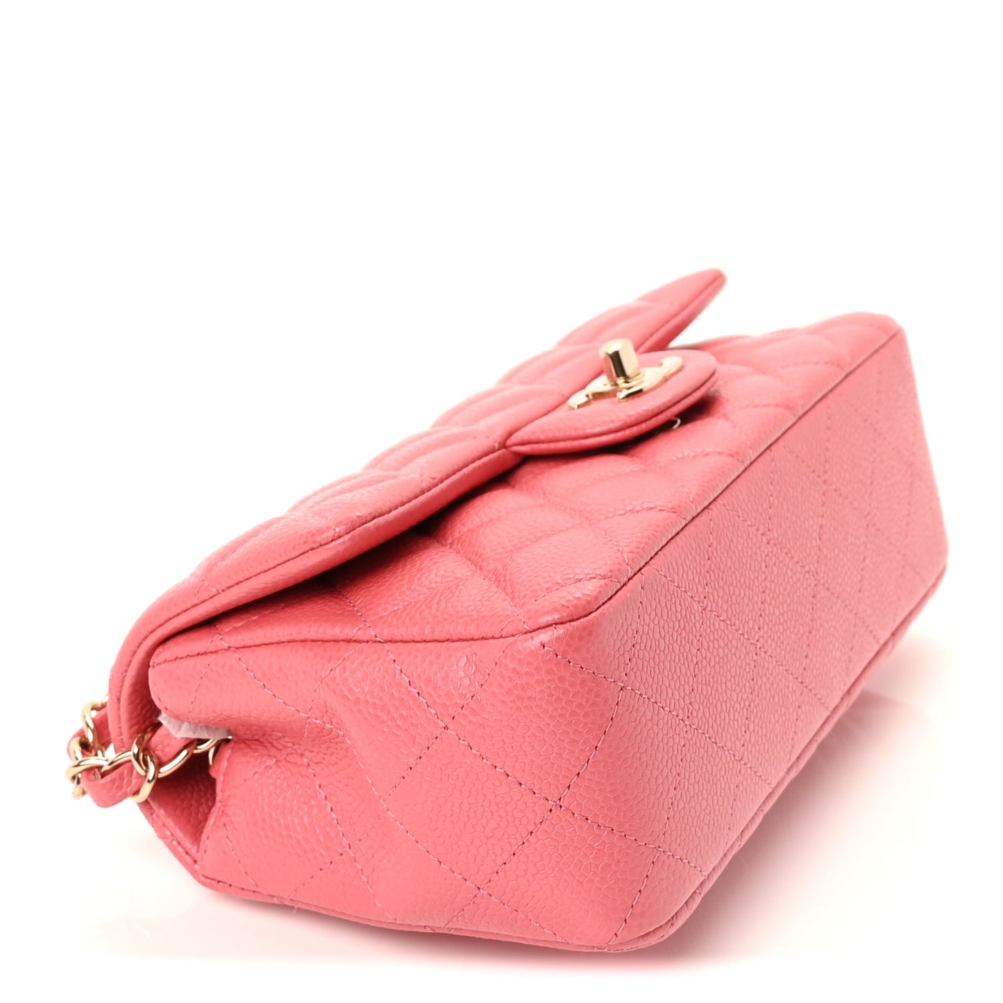 Chanel Caviar Quilted Mini Rectangular Flap Dark Pink