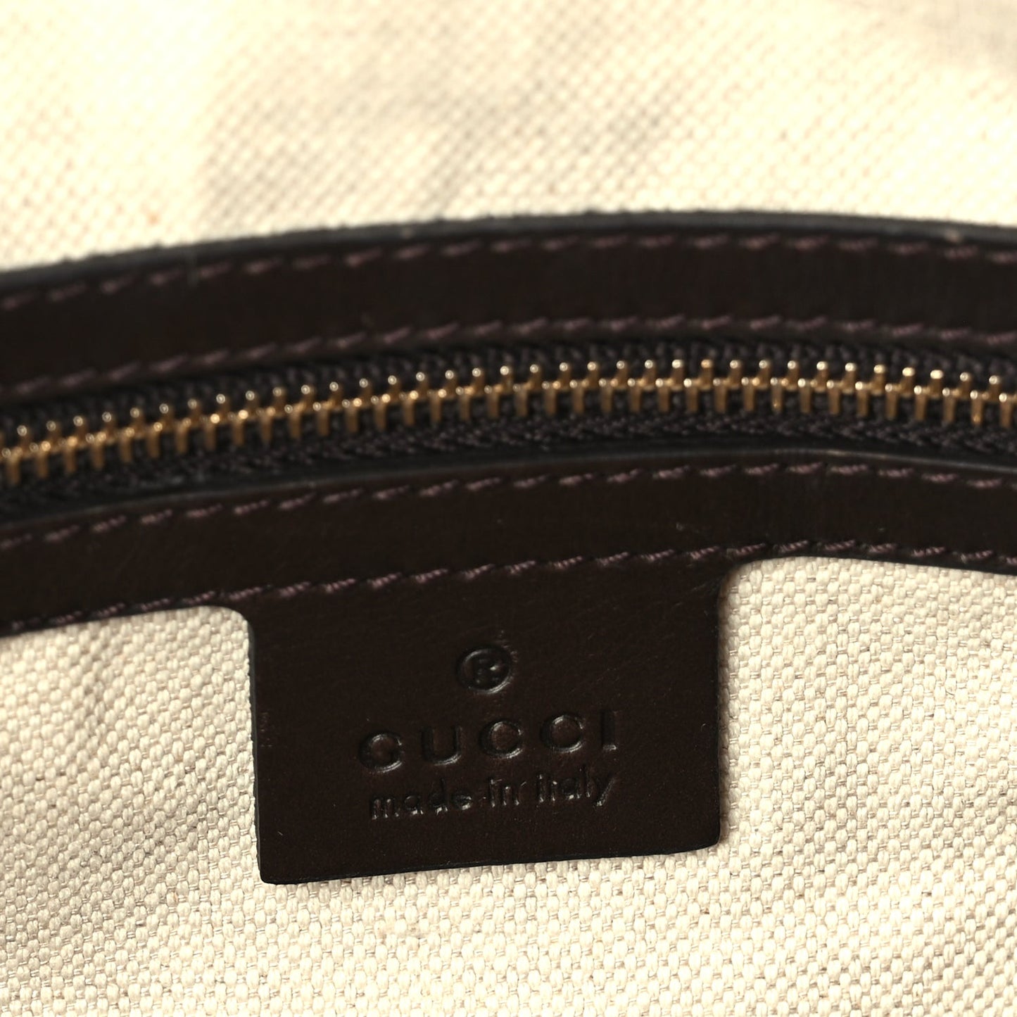 Gucci Monogram Vintage Web Medium Boston  Dark Brown