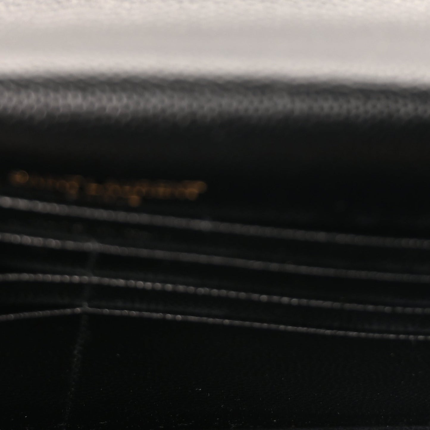 Saint Laurent Grain De Poudre Matelasse Chevron Monogram Envelope Chain Wallet Black