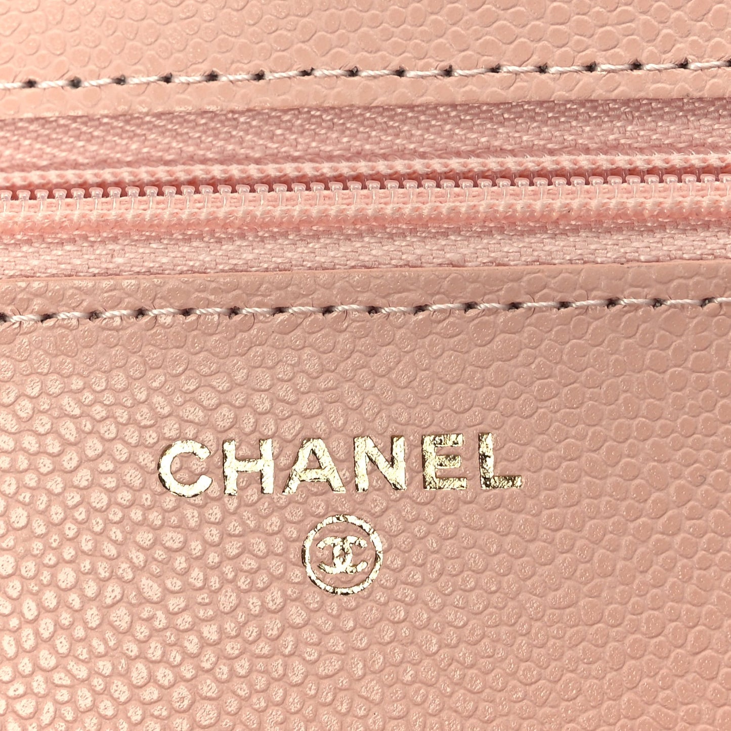 Chanel Caviar Quilted Wallet on Chain WOC  Light Pink