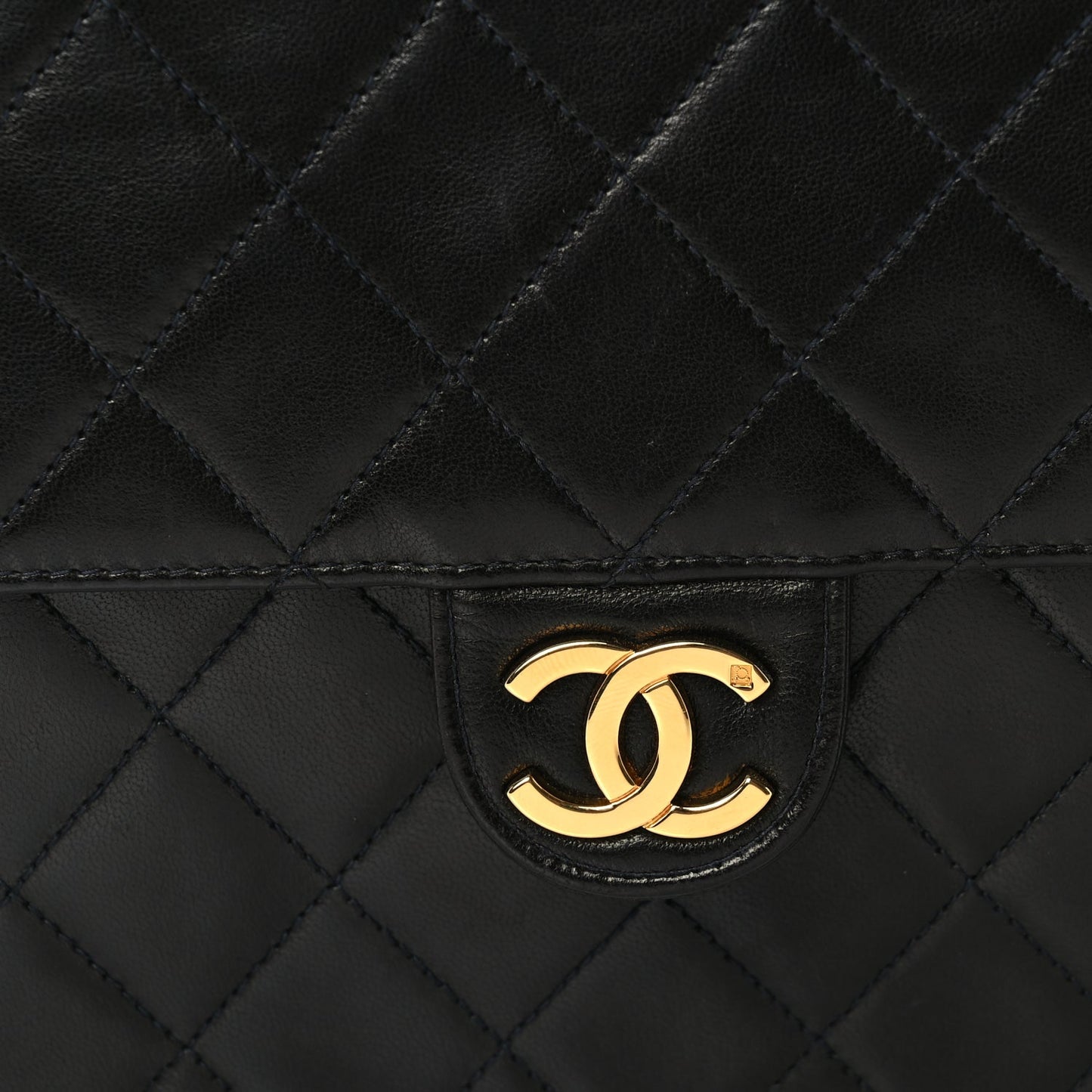 Chanel Lambskin Quilted Small Single Flap Bag Black