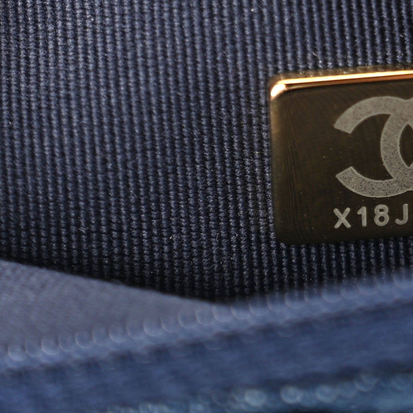 Chanel Denim Quilted 19 Wallet On Chain WOC  Blue