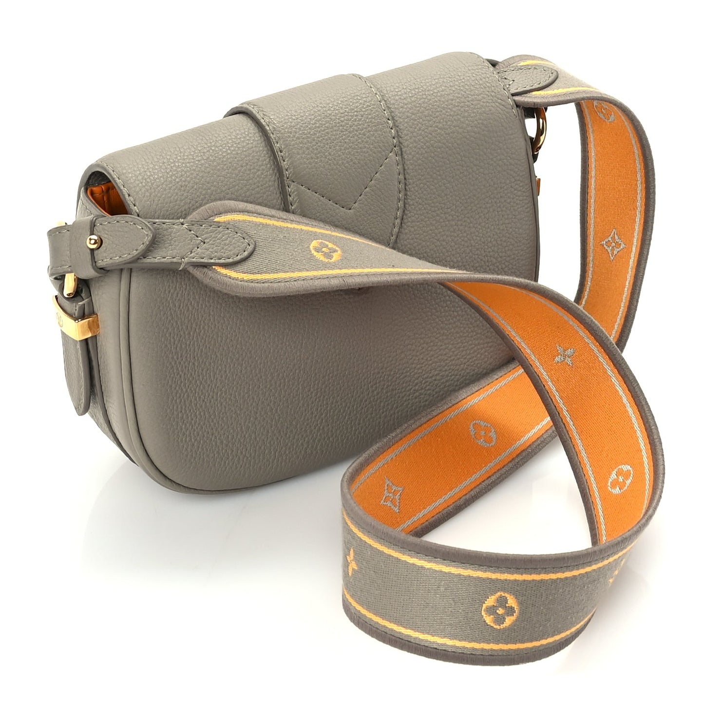 Louis Vuitton Grained Calfskin LV Pont 9 Soft PM  Gris