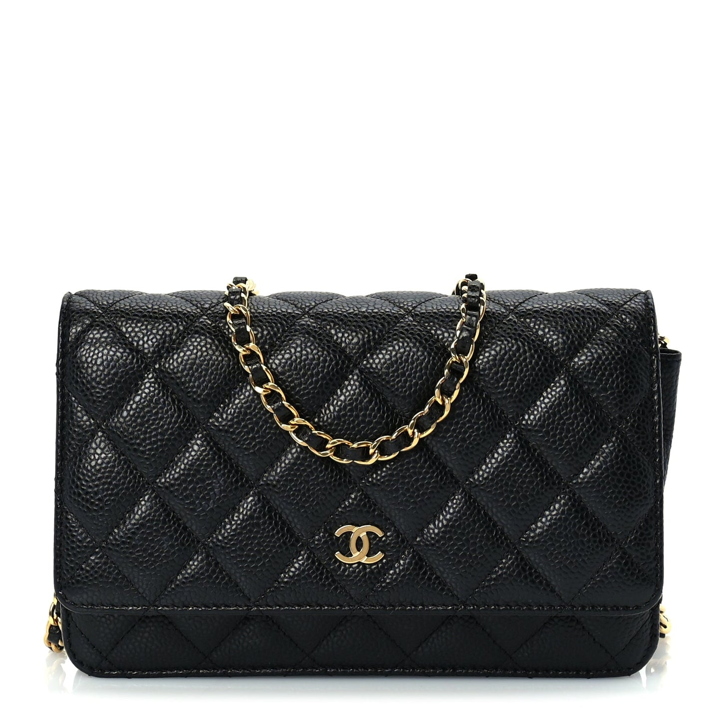 Chanel Caviar Quilted Wallet On Chain WOC  Black