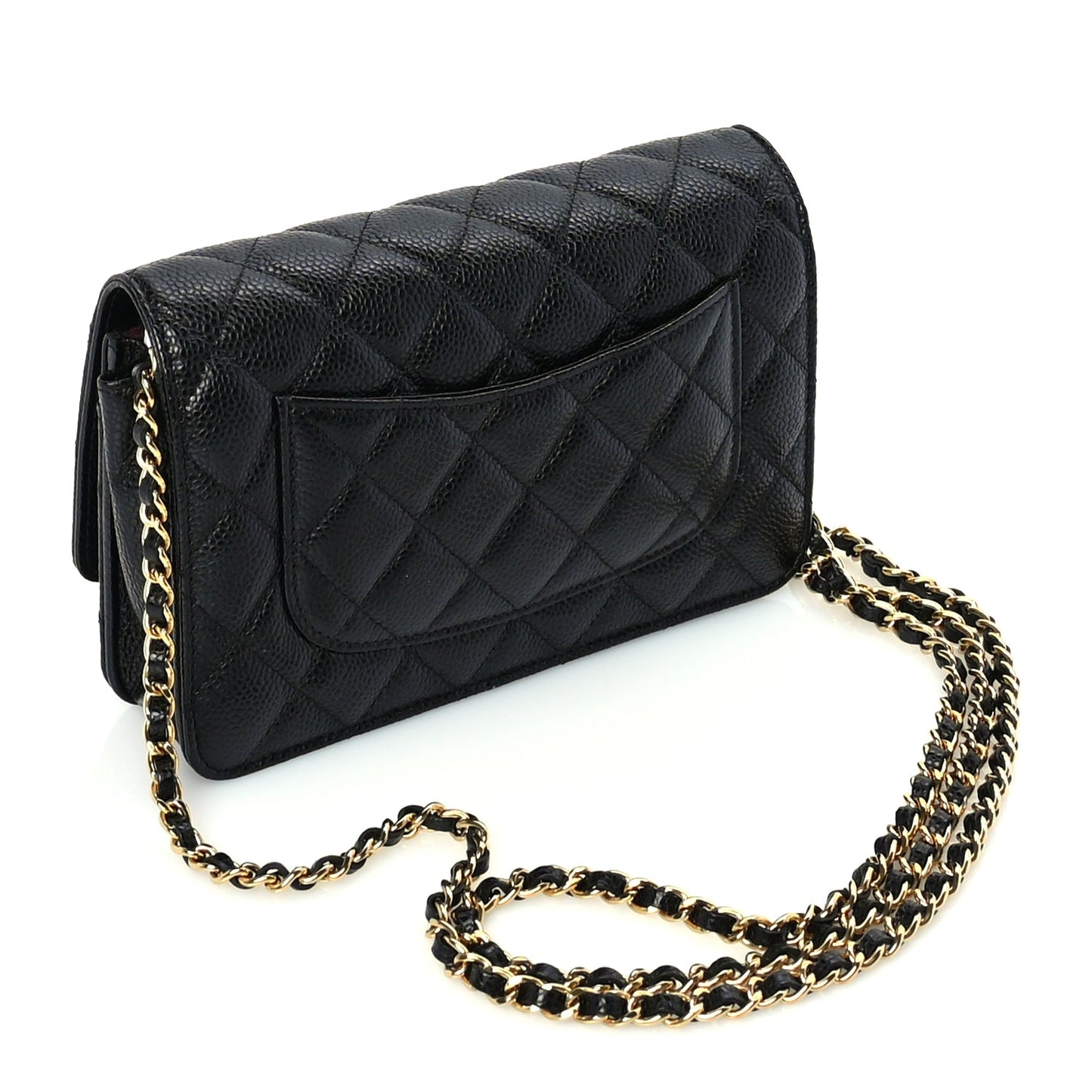 Chanel Caviar Quilted Wallet On Chain WOC  Black