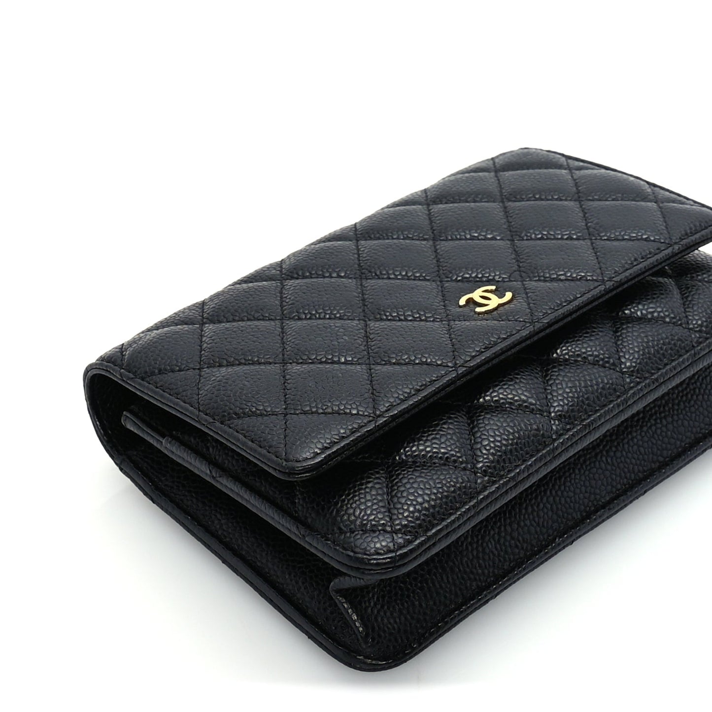 Chanel Caviar Quilted Wallet On Chain WOC  Black