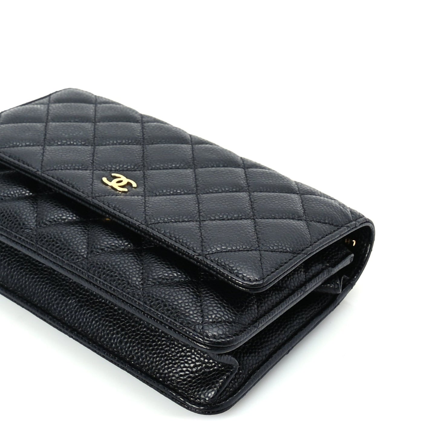 Chanel Caviar Quilted Wallet On Chain WOC  Black