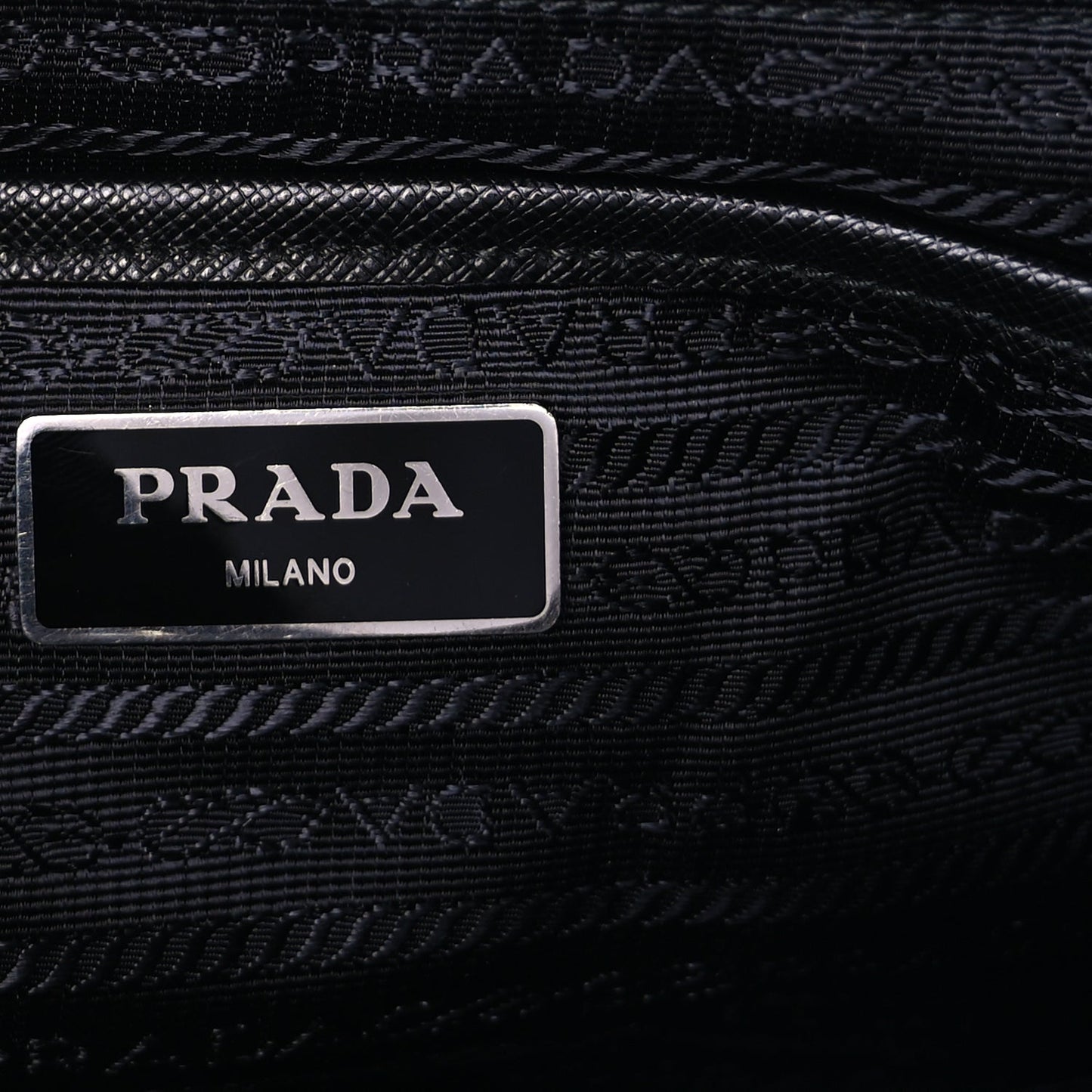 Prada Tessuto Nylon Saffiano Vela Backpack  Black