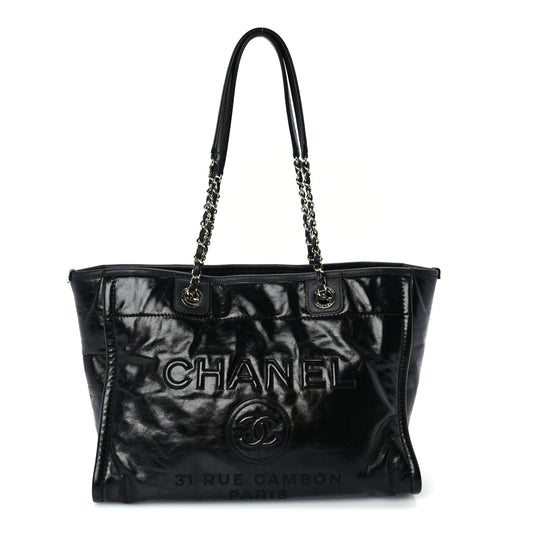 Chanel Glazed Calfskin Small Deauville Tote