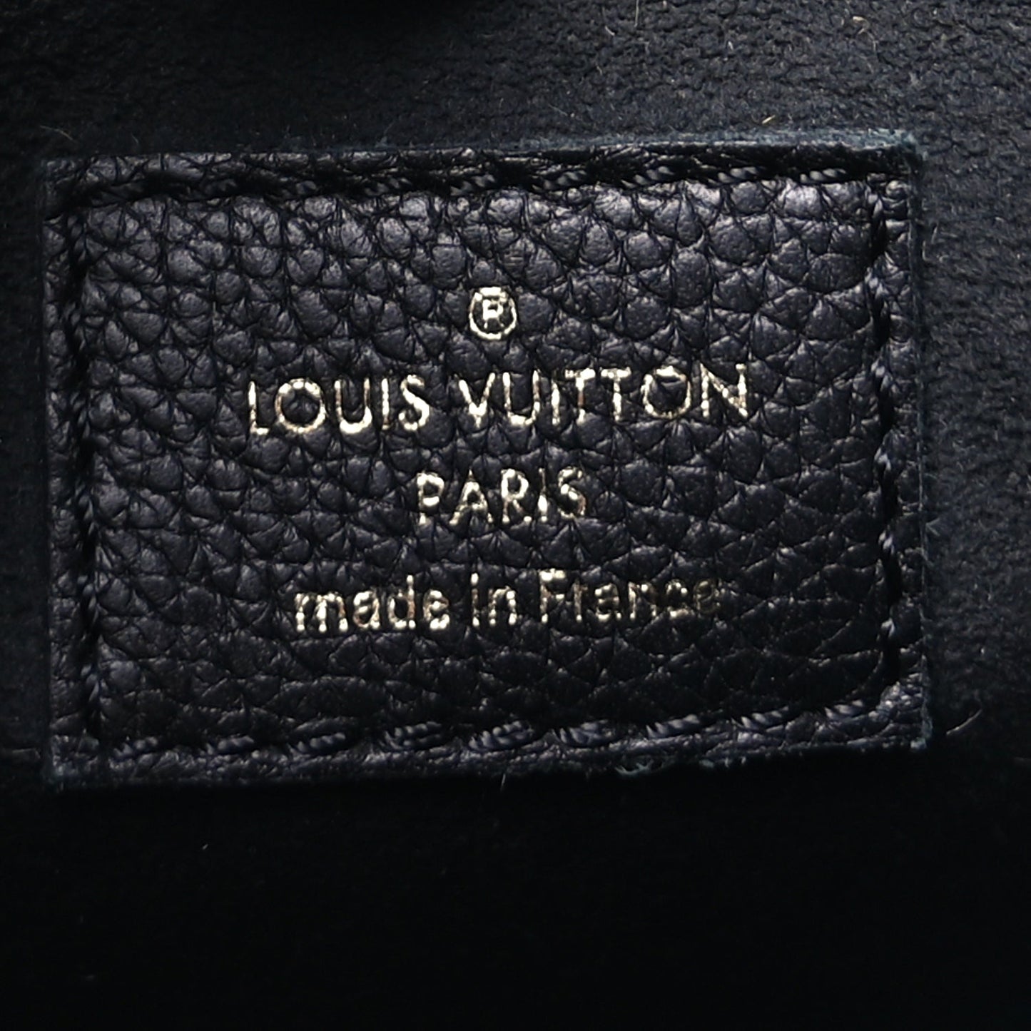 Louis Vuitton Grained Calfskin Lockme Chain Bag PM Black