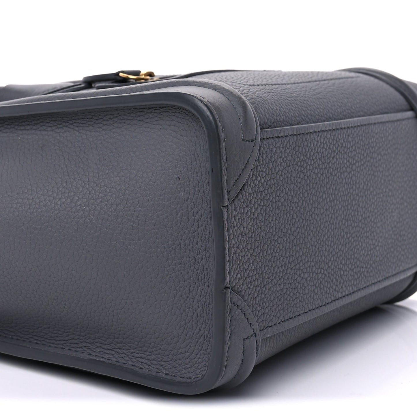 Celine Baby Drummed Calfskin Nano Luggage  Kohl