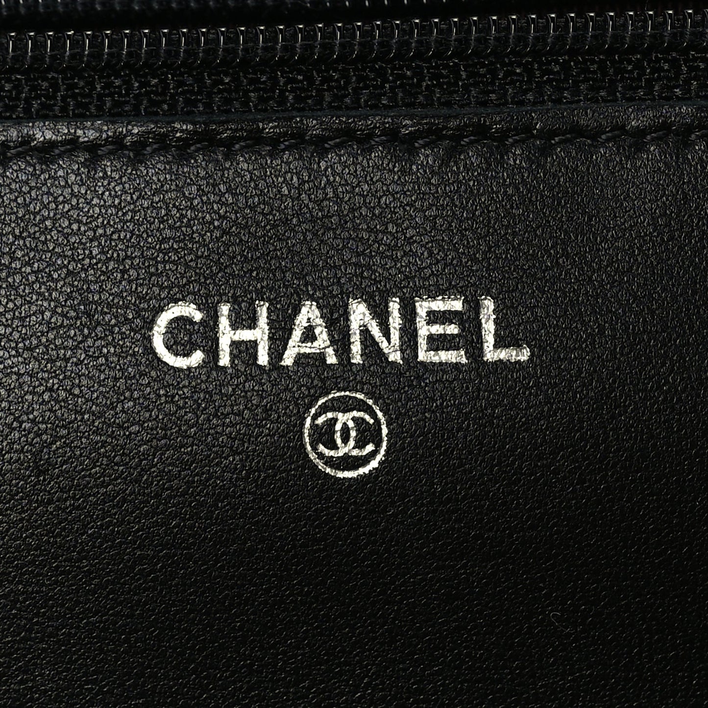 Chanel Lambskin Quilted Wallet On Chain WOC Black