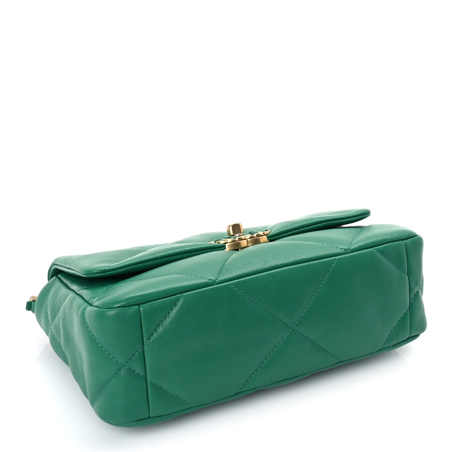 Chanel Lambskin Quilted Medium 19 Flap  Green