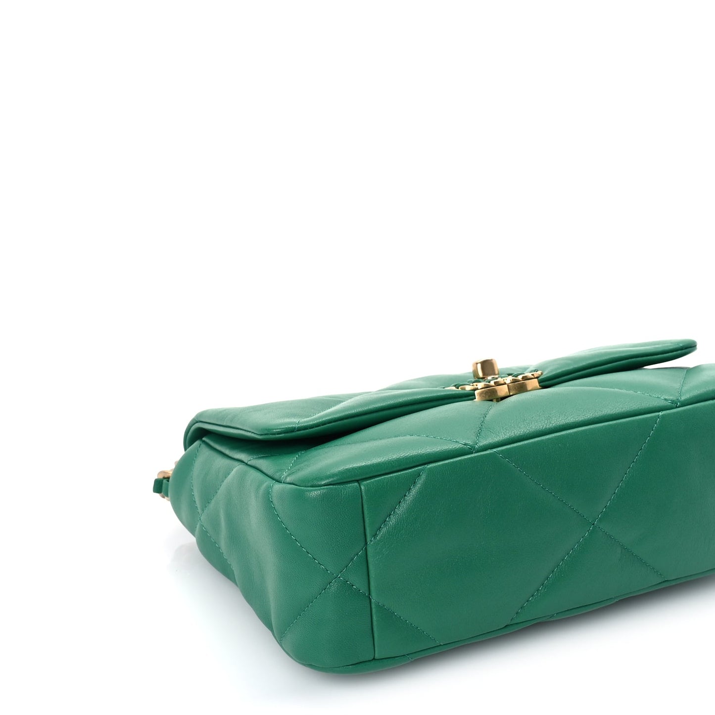 Chanel Lambskin Quilted Medium 19 Flap  Green