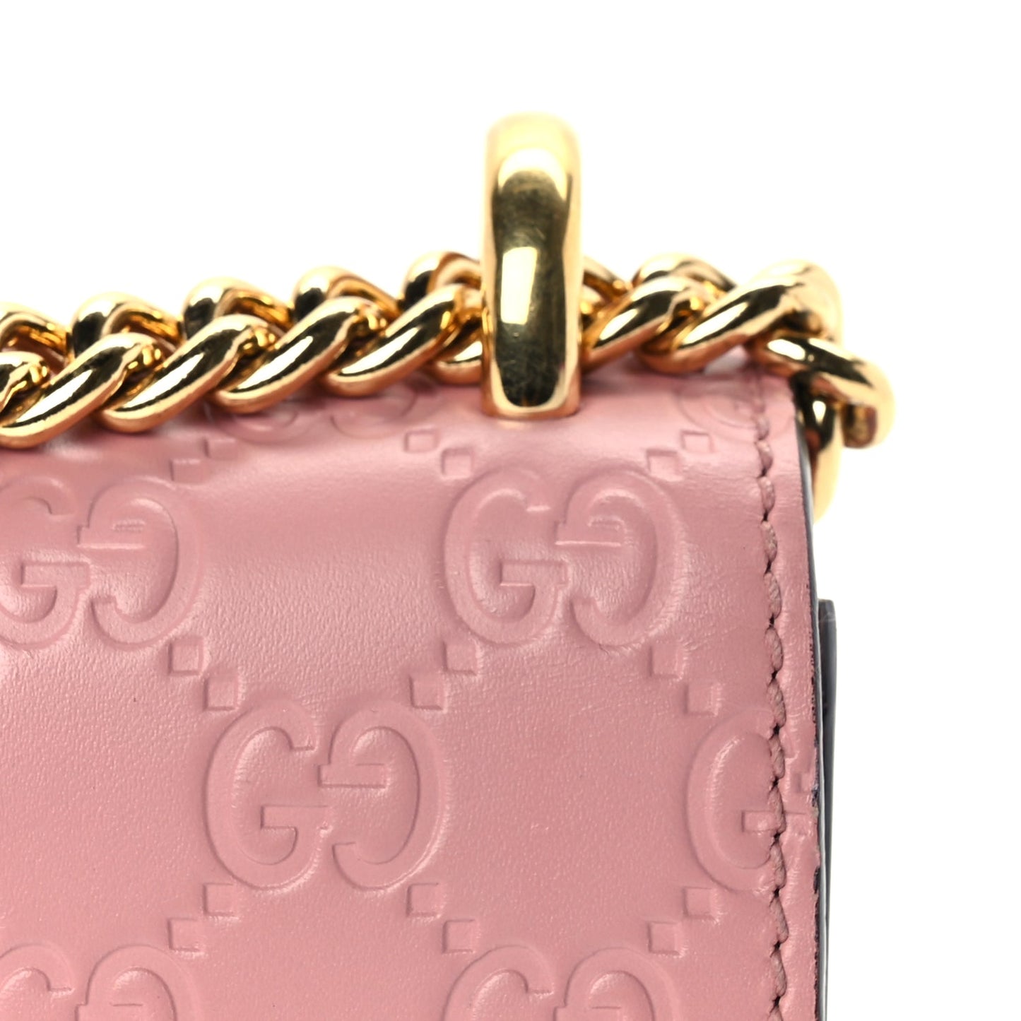 Gucci Guccissima Small Padlock Shoulder Bag  Rose Baby Candy