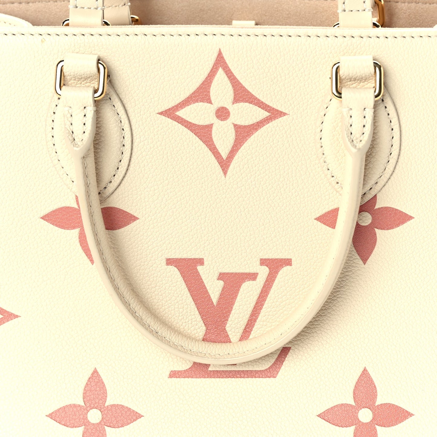 Louis Vuitton Empreinte Monogram Giant Onthego MM Creme Rose Trianon