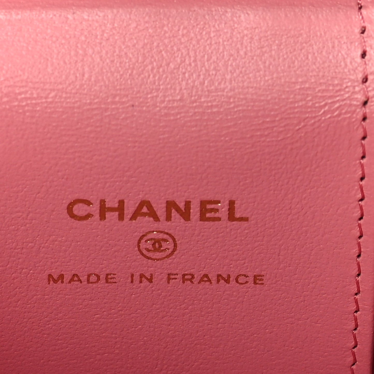 Chanel Lambskin Quilted Top Handle Mini Vanity Case With Chain Pink