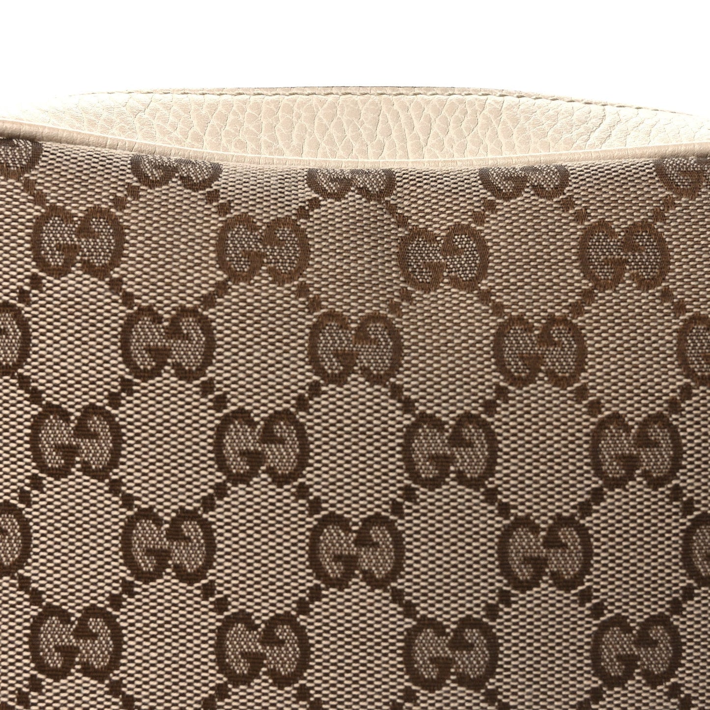 Gucci Monogram Dollar Calfskin Mini Bree Messenger Bag  Beige Ebony Avoire