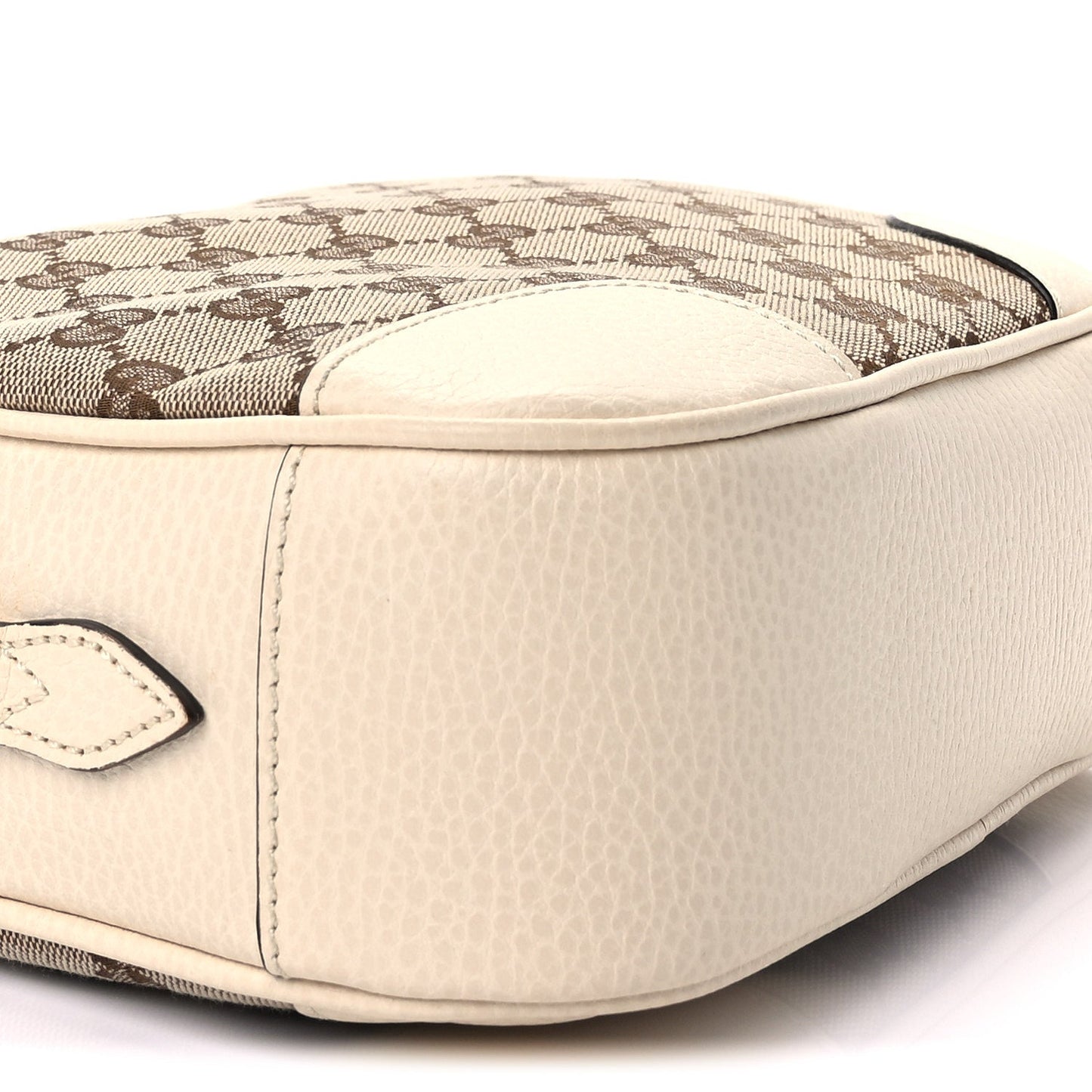 Gucci Monogram Dollar Calfskin Mini Bree Messenger Bag  Beige Ebony Avoire