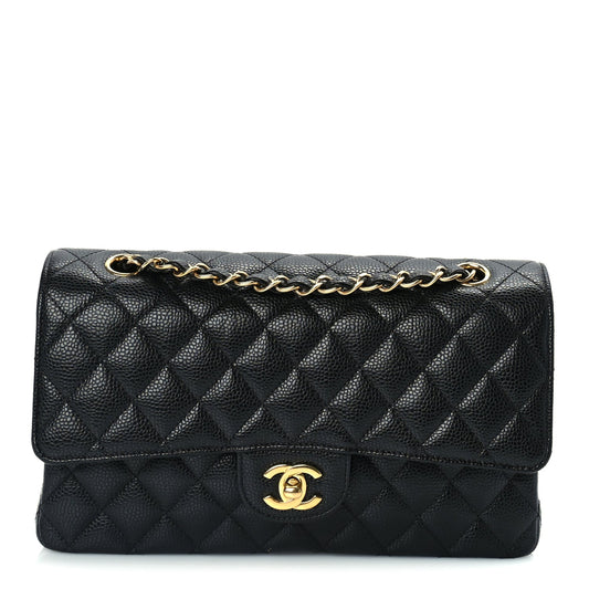 Chanel Caviar Quilted Medium Double Flap  Black