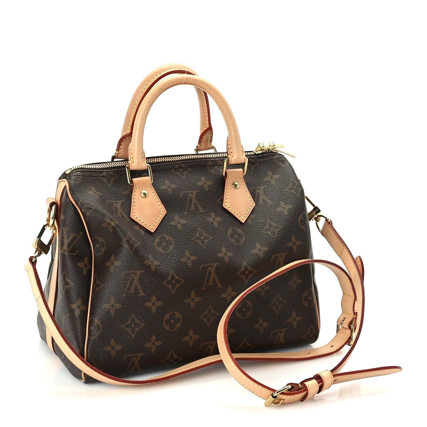 Louis Vuitton Monogram Speedy Bandouliere 25 Brown