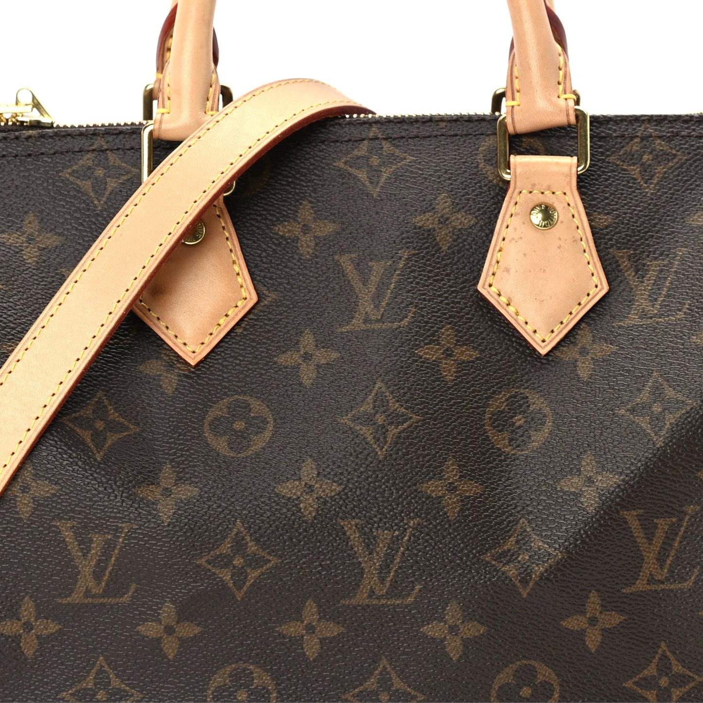 Louis Vuitton Monogram Speedy Bandouliere 25 Brown