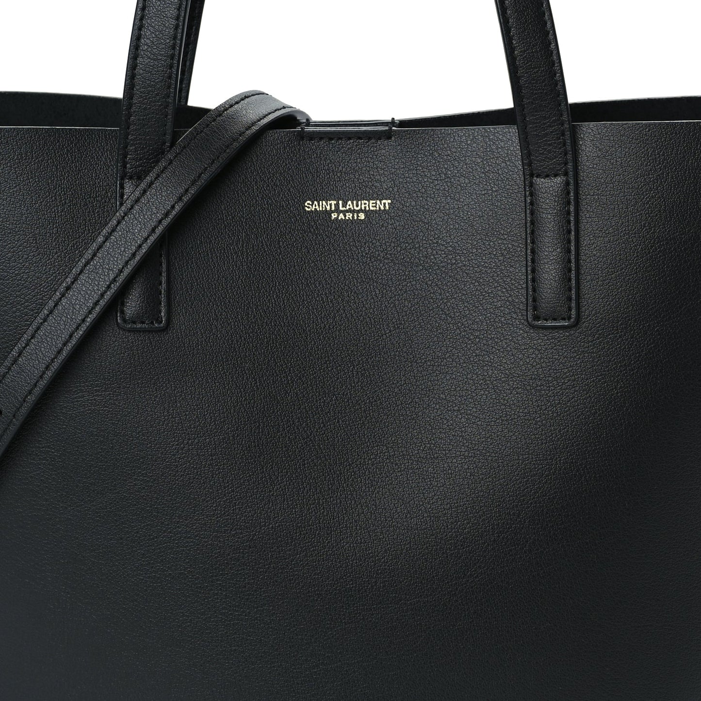 Saint Laurent Calfskin Toy Shopping Tote  Black