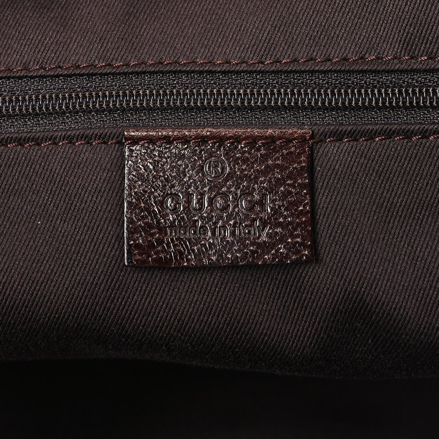 Gucci Monogram Medium Tote  Dark Brown