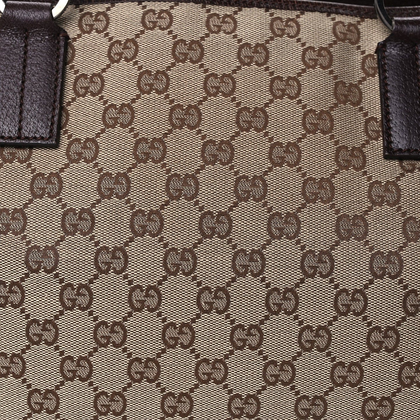 Gucci Monogram Medium Tote  Dark Brown
