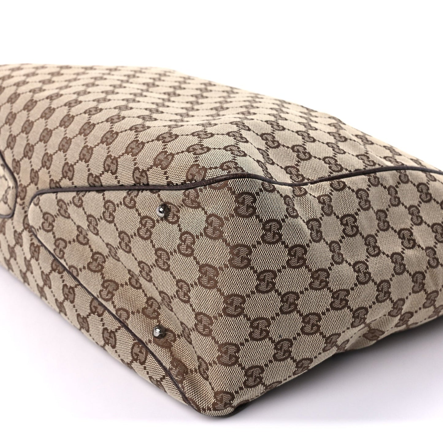 Gucci Monogram Medium Tote  Dark Brown