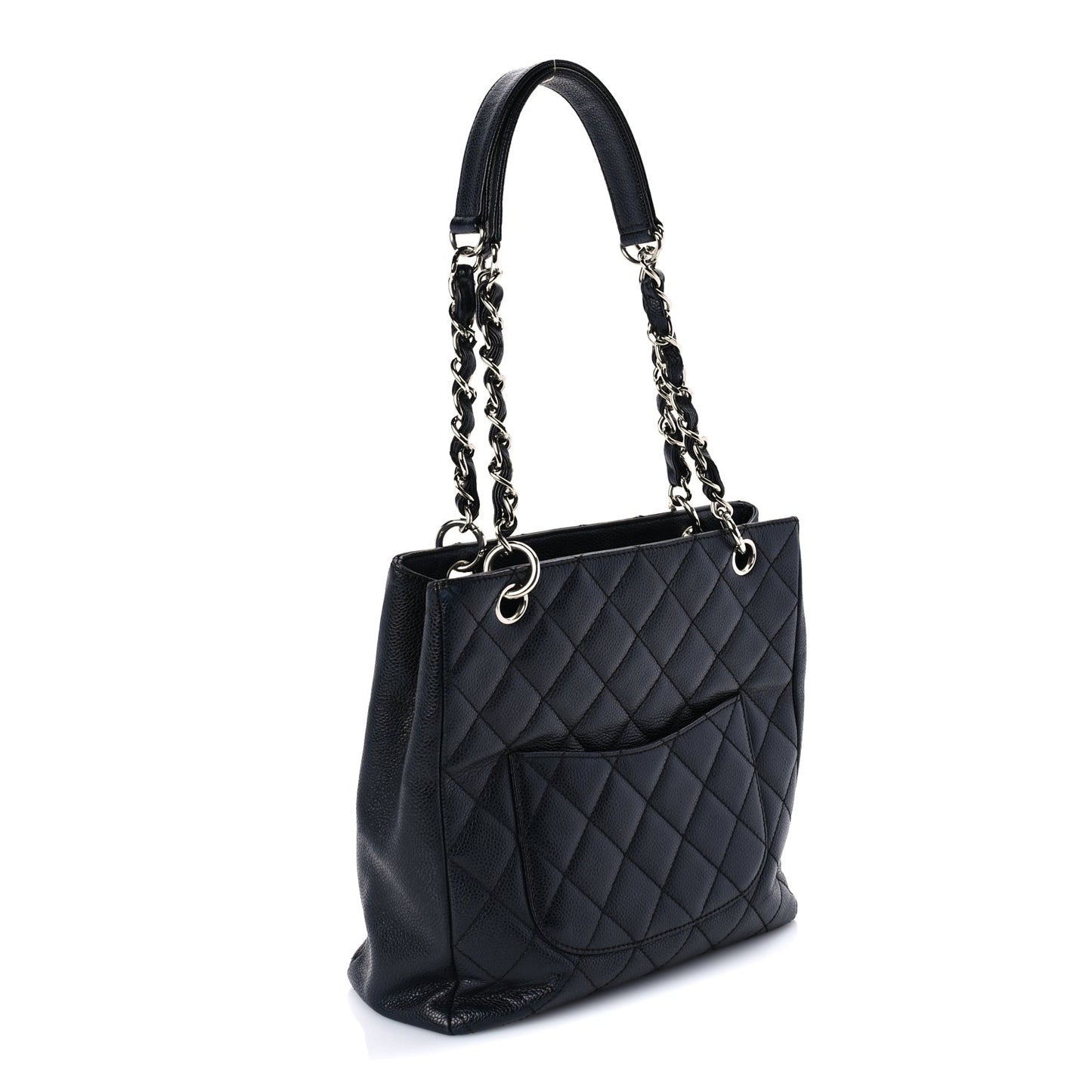 Chanel Caviar Quilted Petit Shopping Tote PST Black