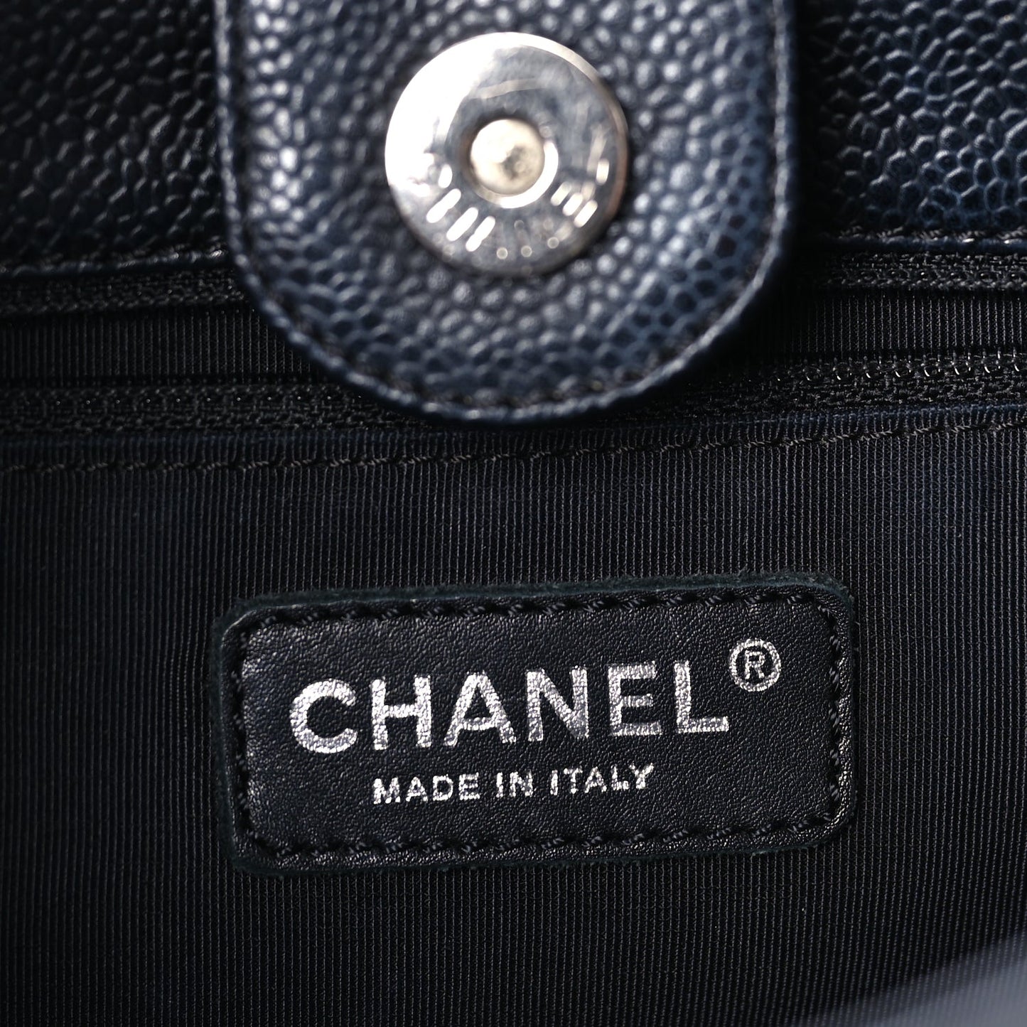 Chanel Caviar Quilted Petit Shopping Tote PST Black