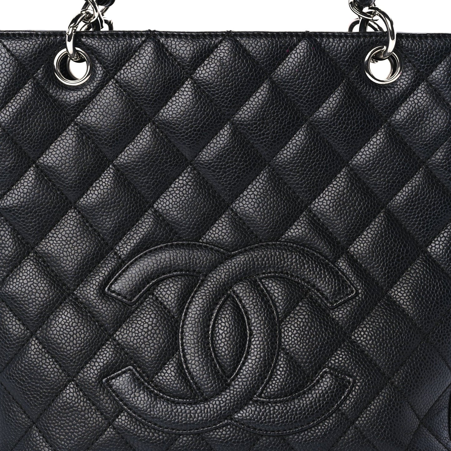 Chanel Caviar Quilted Petit Shopping Tote PST Black
