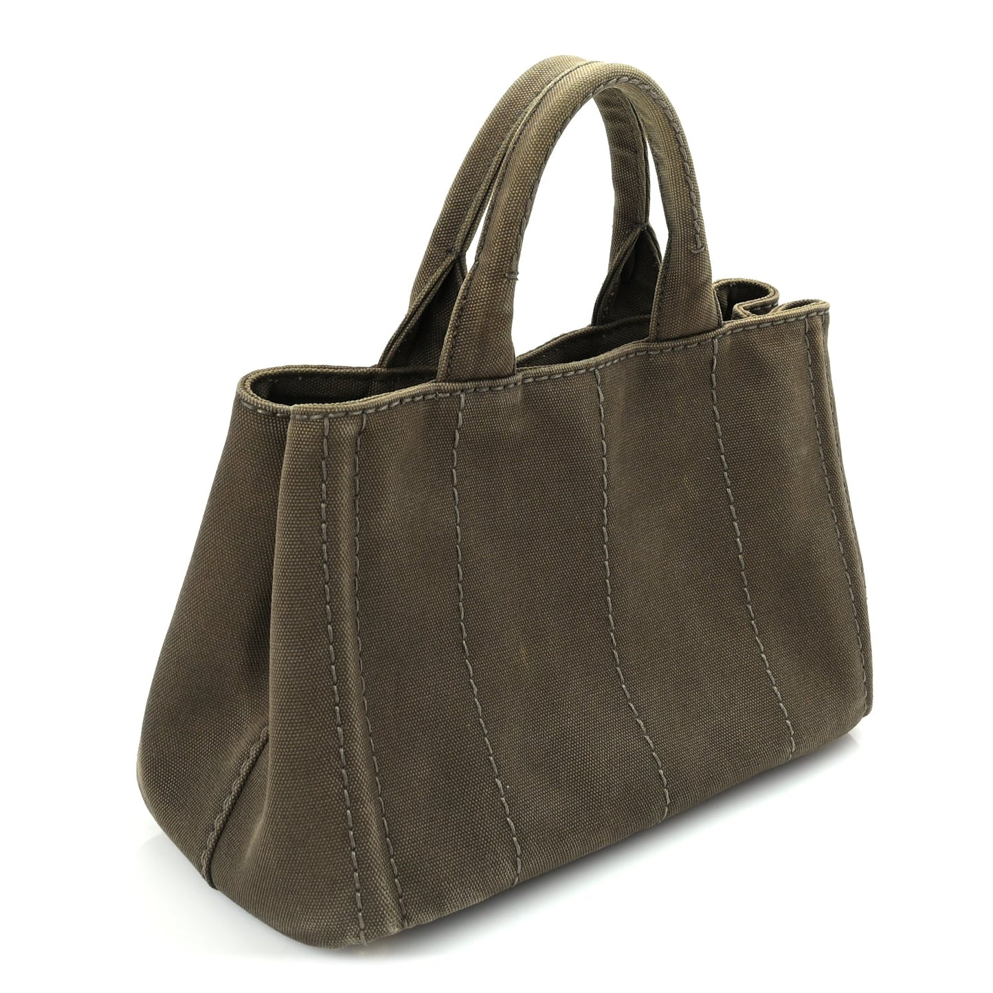 Prada Canapa Small Logo Tote Khaki