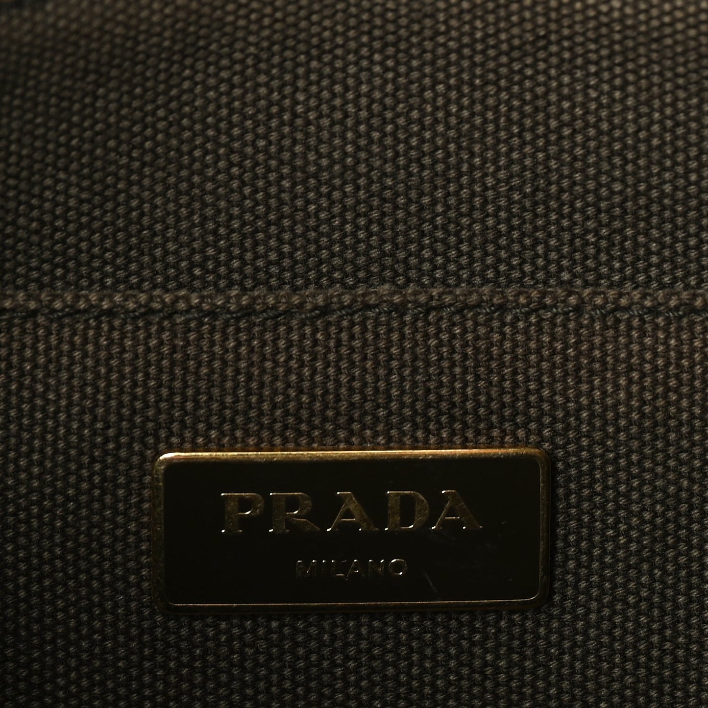 Prada Canapa Small Logo Tote Khaki
