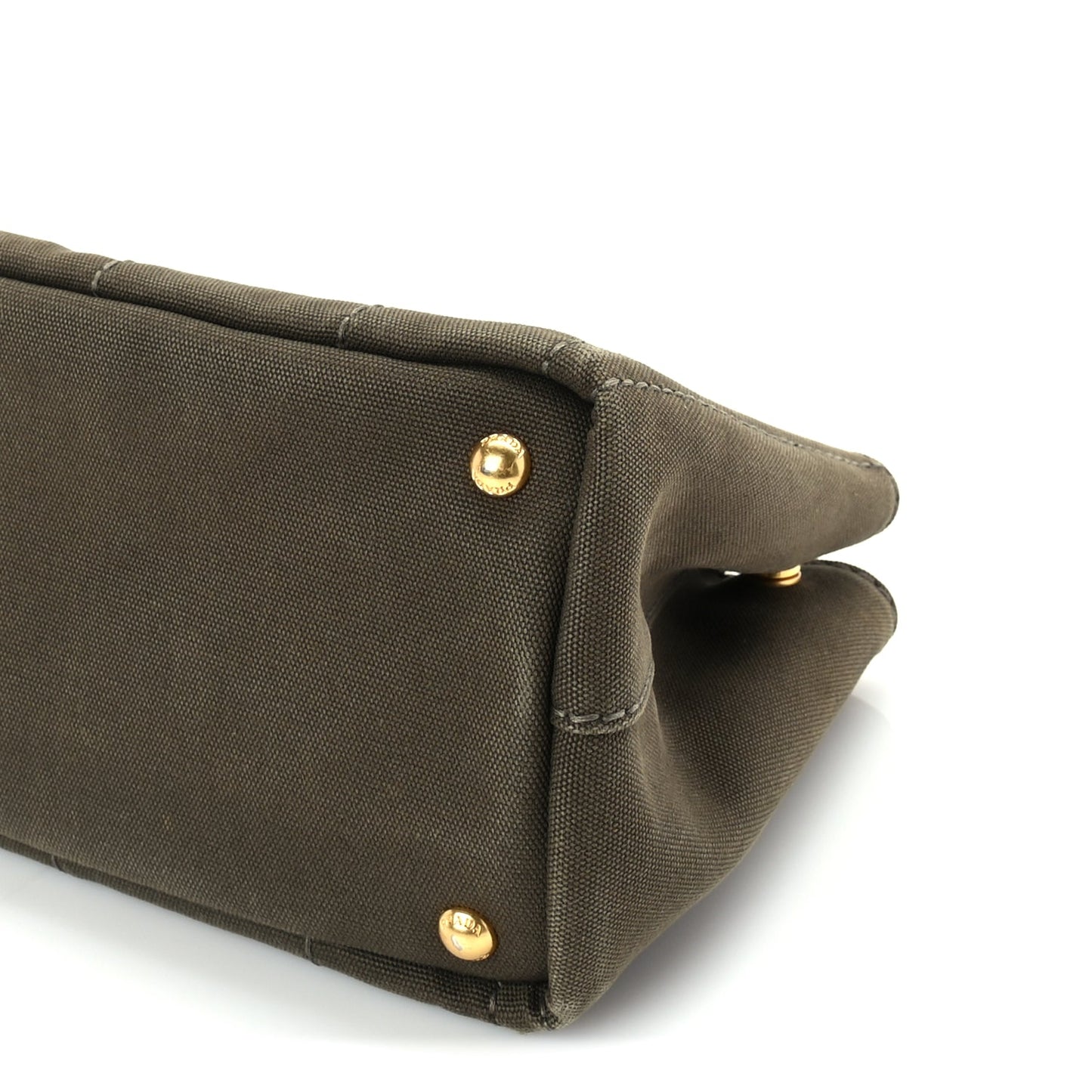 Prada Canapa Small Logo Tote Khaki