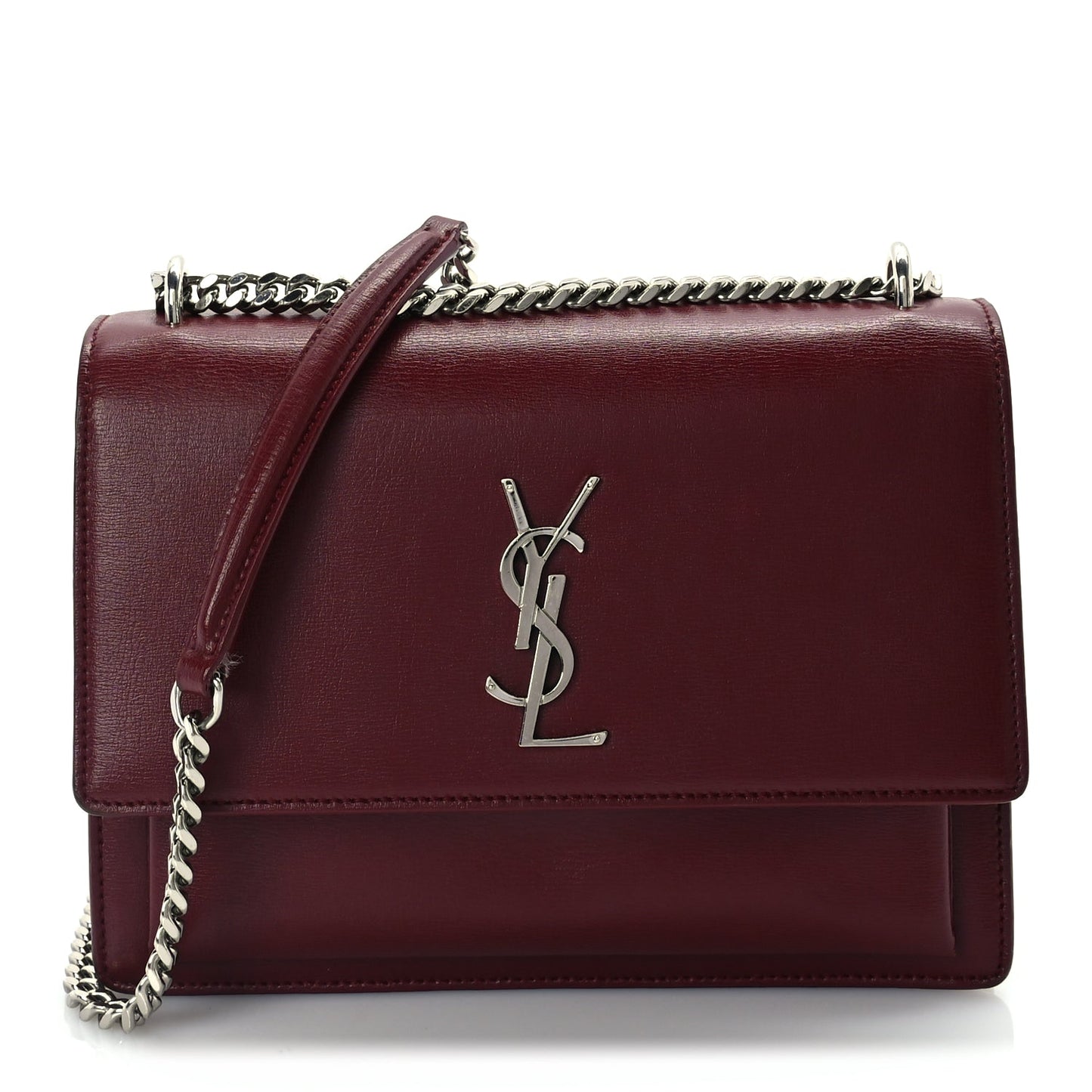Saint Laurent Calfskin Medium Monogram Sunset Palissandre