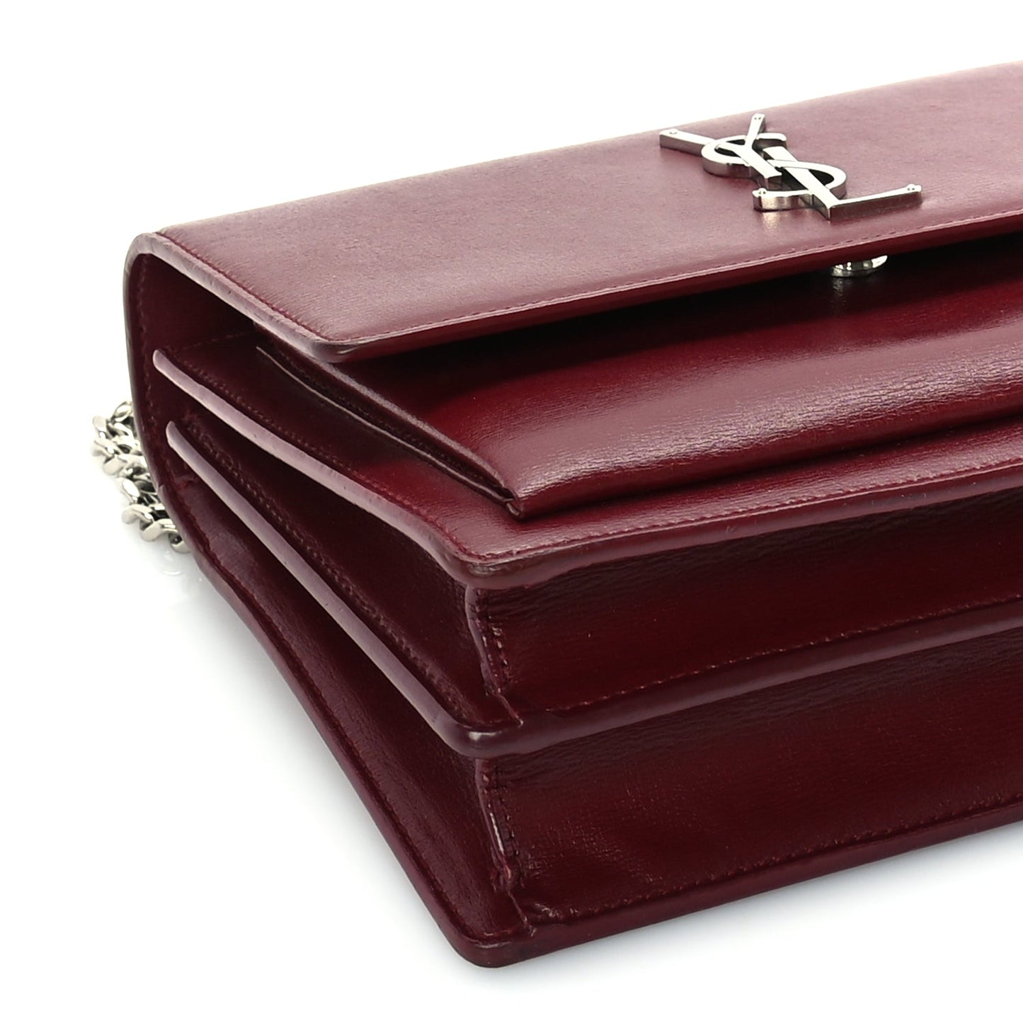 Saint Laurent Calfskin Medium Monogram Sunset Palissandre
