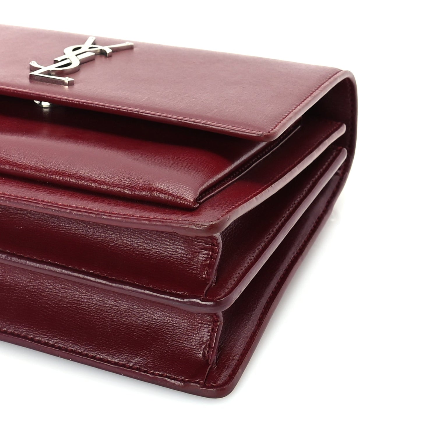 Saint Laurent Calfskin Medium Monogram Sunset Palissandre