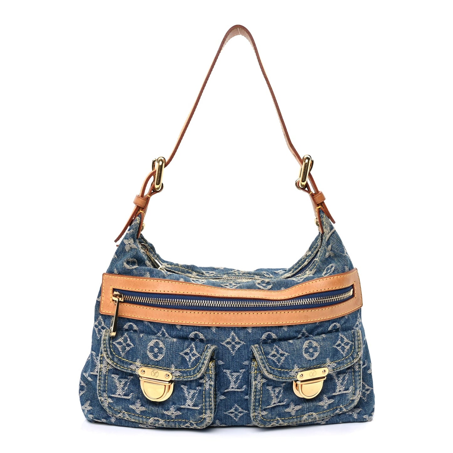 Louis Vuitton Monogram Denim Baggy PM Blue