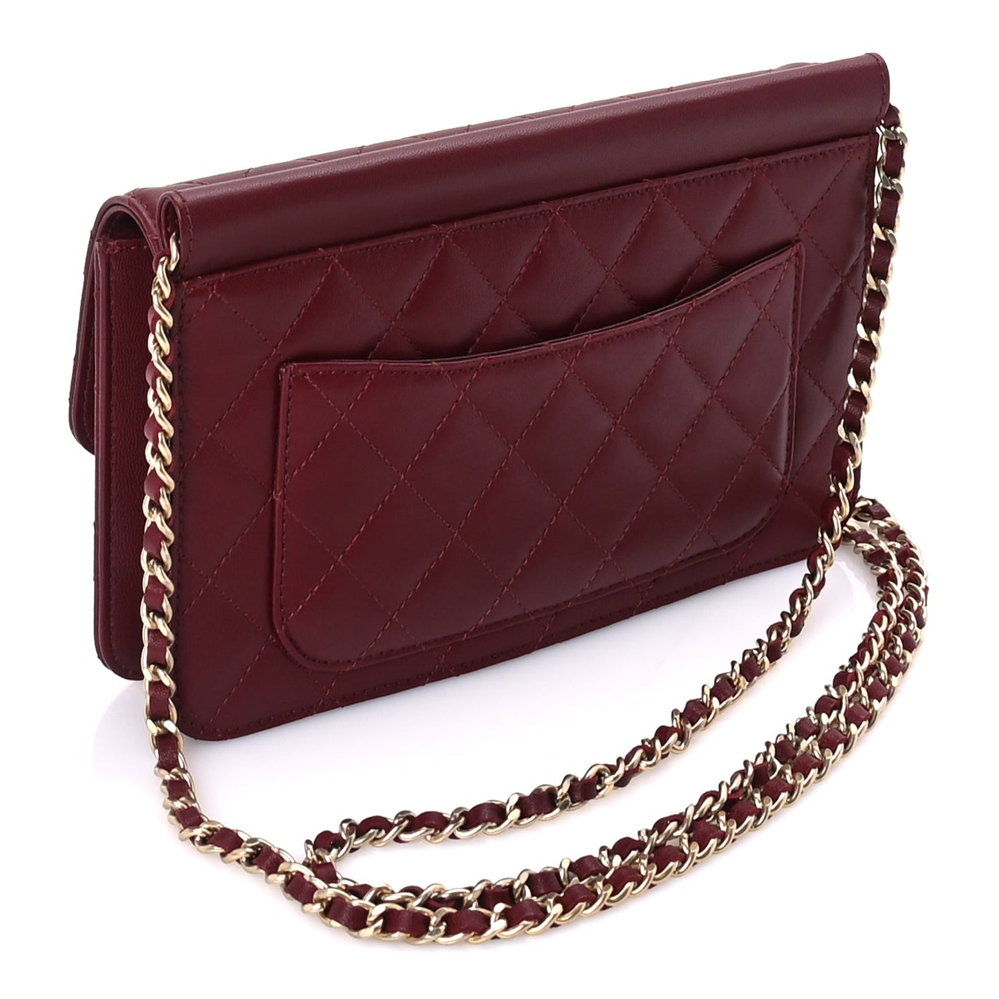 Chanel Lambskin Quilted Medium Crossing Times Flap  Red