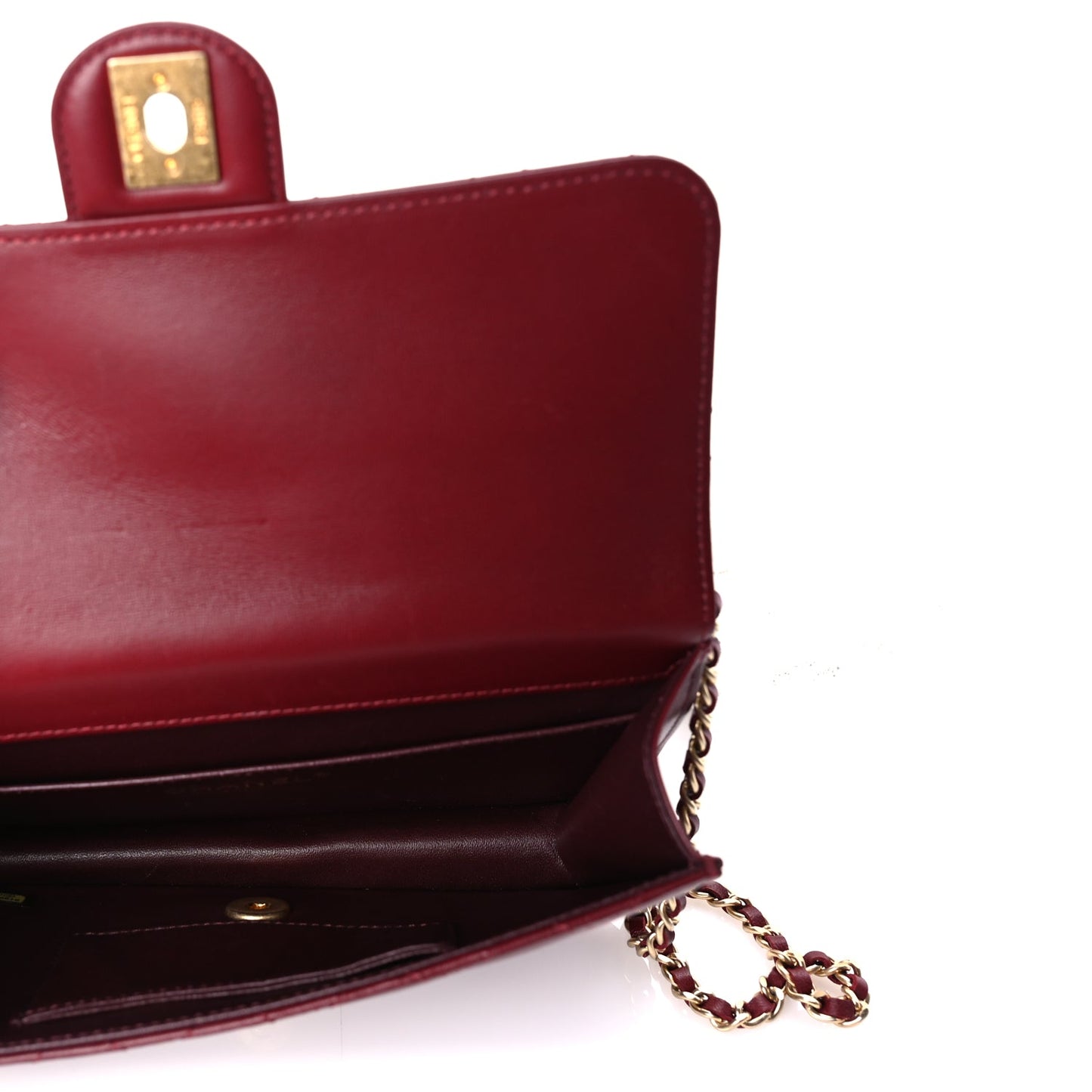Chanel Lambskin Quilted Medium Crossing Times Flap  Red