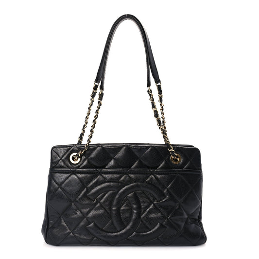 Chanel Caviar Quilted Timeless CC Soft Tote Black