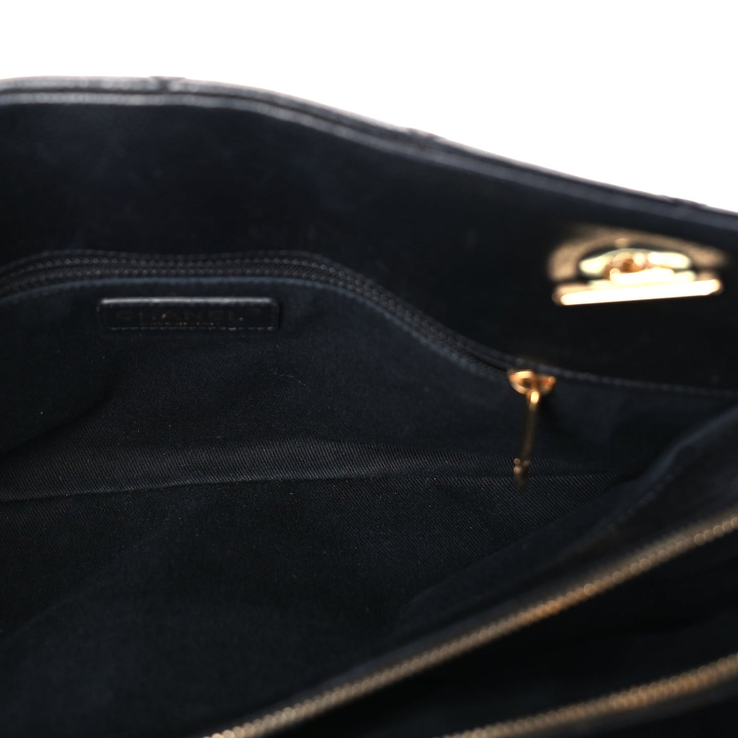Chanel Caviar Quilted Timeless CC Soft Tote Black