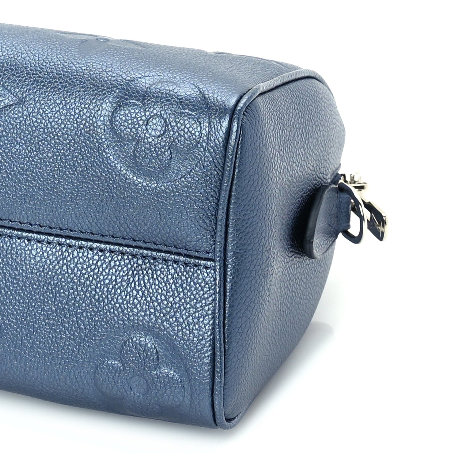 Louis Vuitton Metallic Empreinte Monogram Giant Speedy Bandouliere 20 Navy Nacre