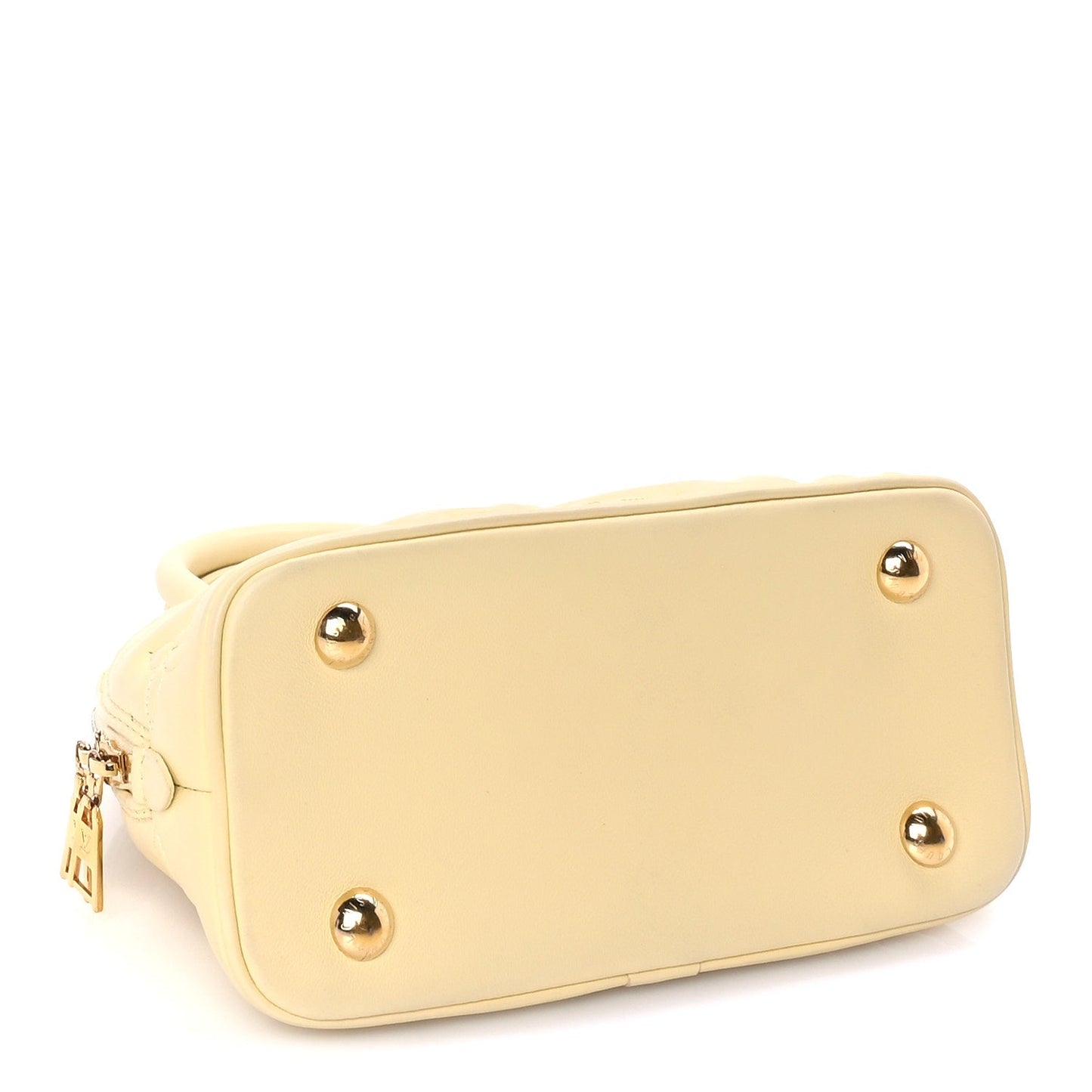 Louis Vuitton Calfskin Bubblegram Alma BB  Banana