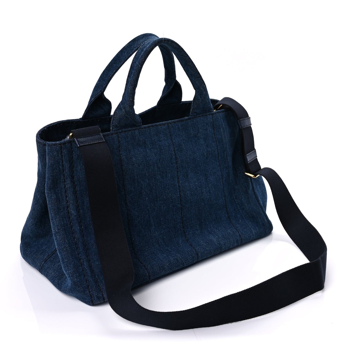 Prada Denim Canapa Logo Tote  Avio
