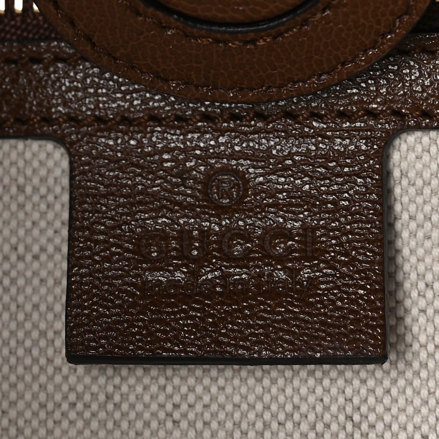 Gucci Monogram Horsebit 1955 Tote Bag Beige  Brown Sugar