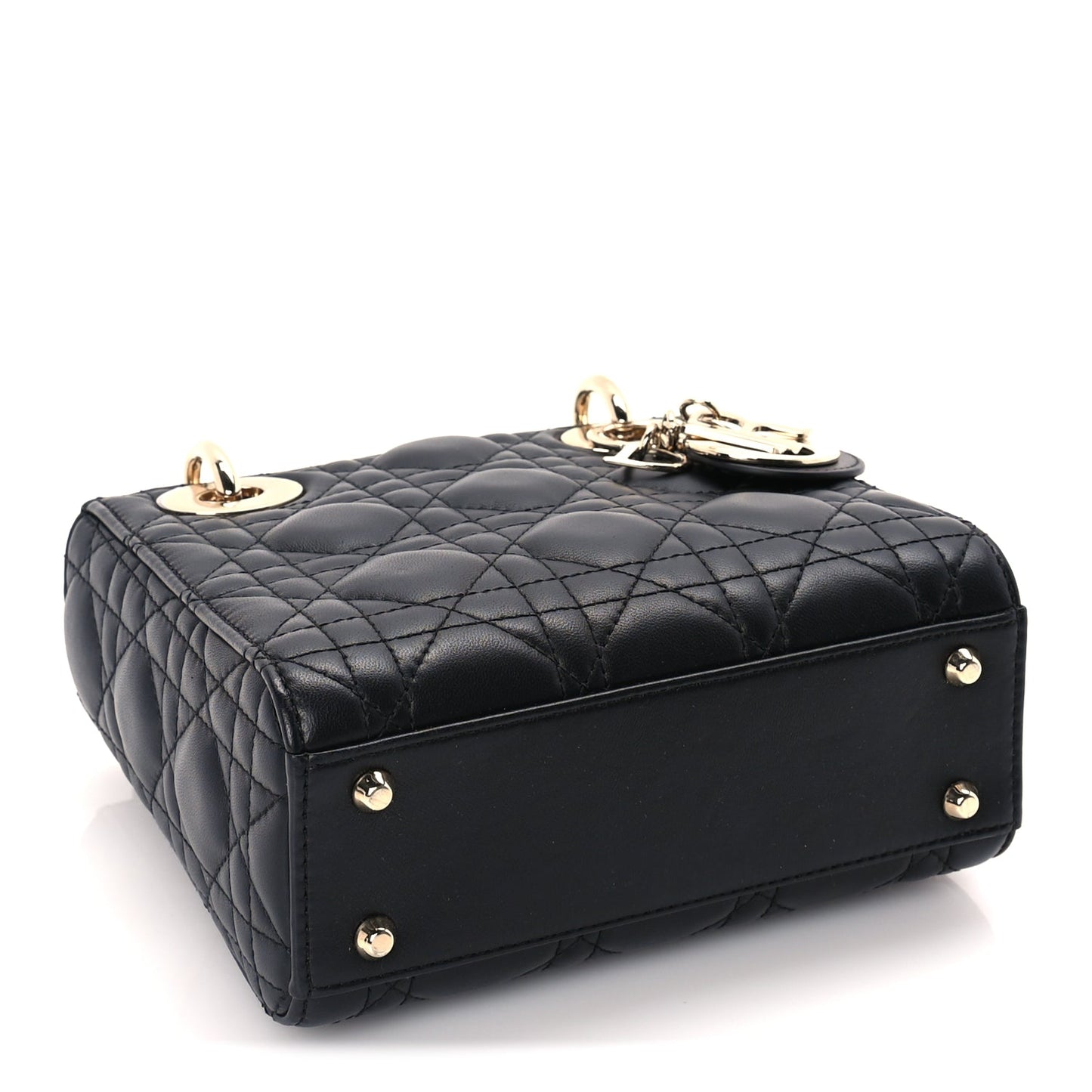 Christian Dior Lambskin Cannage Mini Lady Dior Black