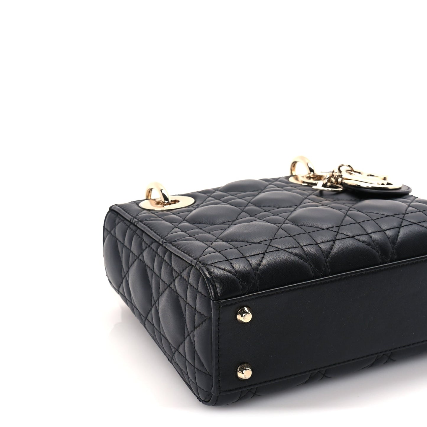 Christian Dior Lambskin Cannage Mini Lady Dior Black